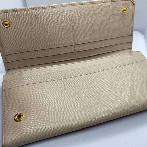 Authentic Prada Milano Beige Leather Long Designer Wallet - Picture 13 of 16